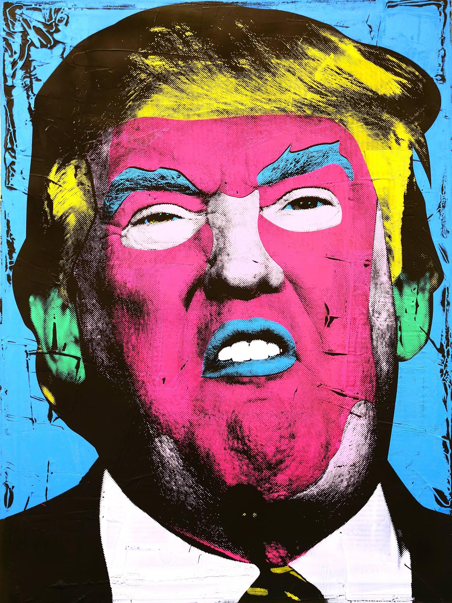 Donald Trump - Mixed Media Art by Devon Almarinez