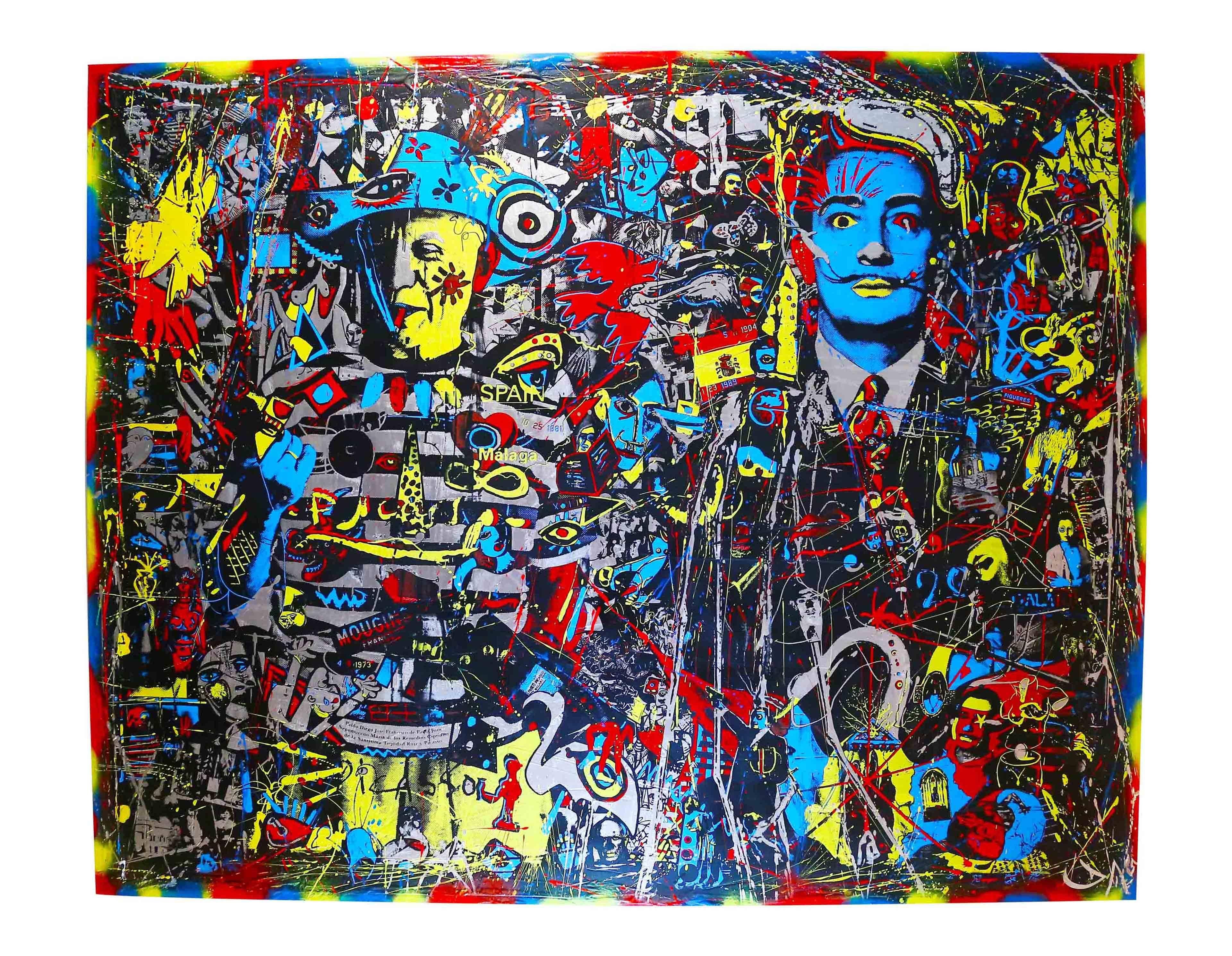 Pablo Picasso & Salvador Dalì - Mixed Media Art by Devon Almarinez