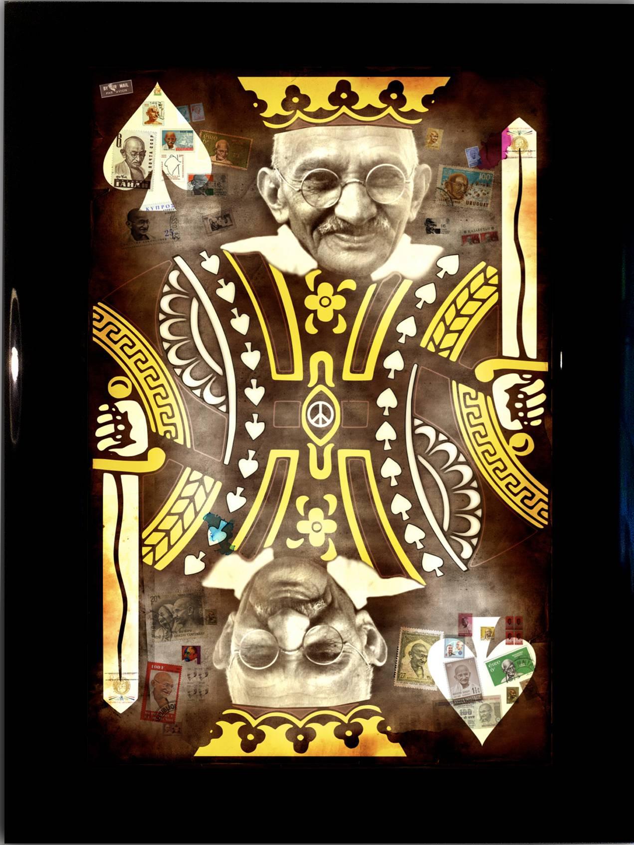 Most Wanted, Gandhi - Mixed Media Art by Jerome Lucani