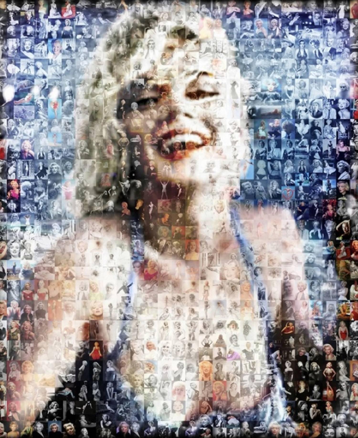 Marilyn on the Beach - Mixed Media Art by Jerome Lucani