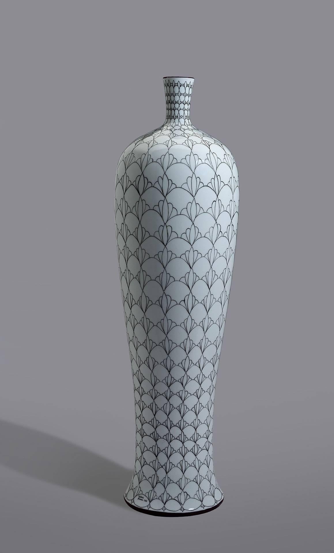 Vase "Fächer" Muster