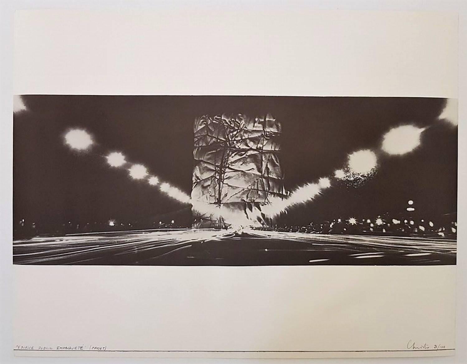 Christo and Jeanne-Claude Landscape Print - Monuments Arc de Triomphe Paris
