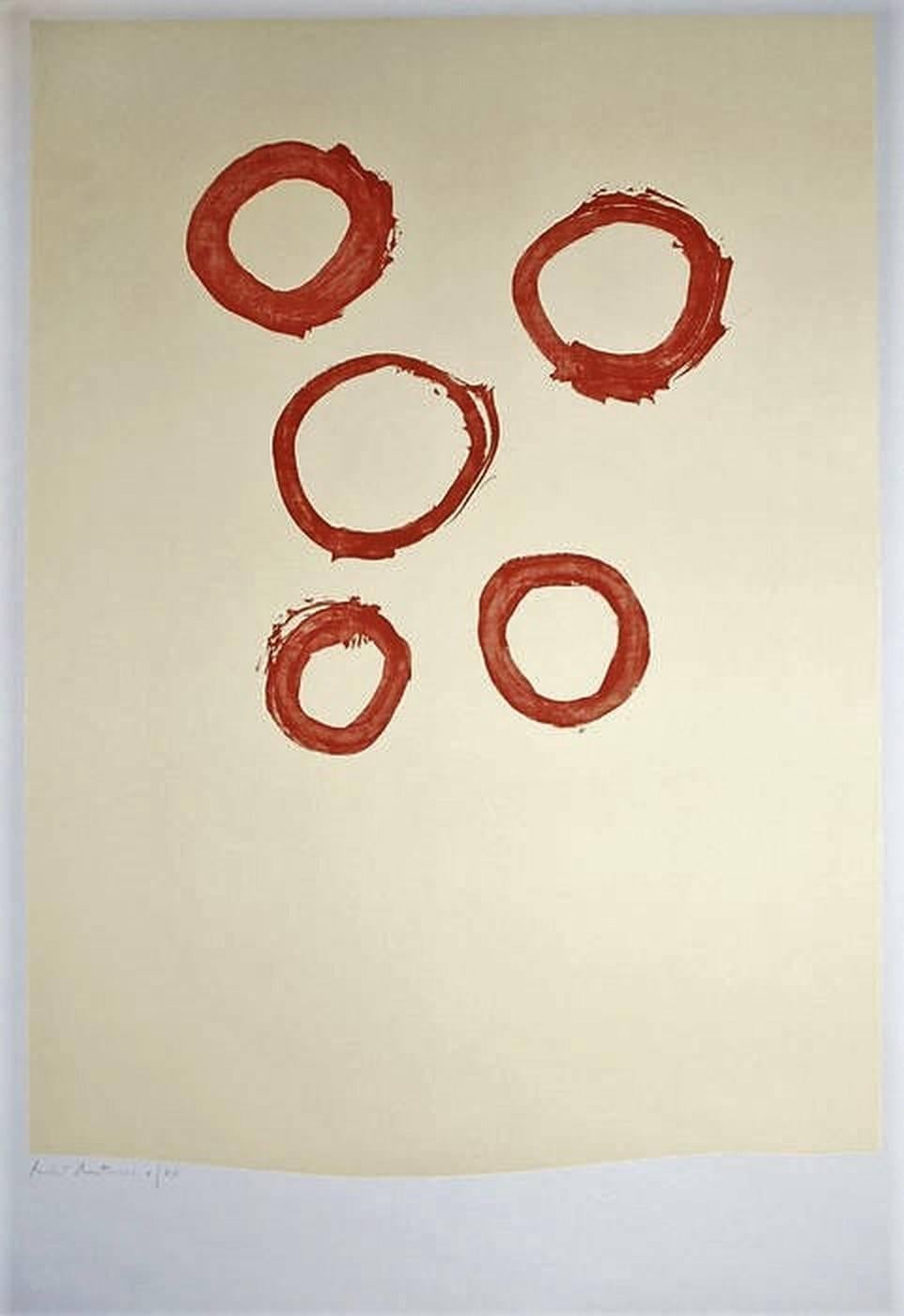 Robert Motherwell Abstract Print - Five Circles