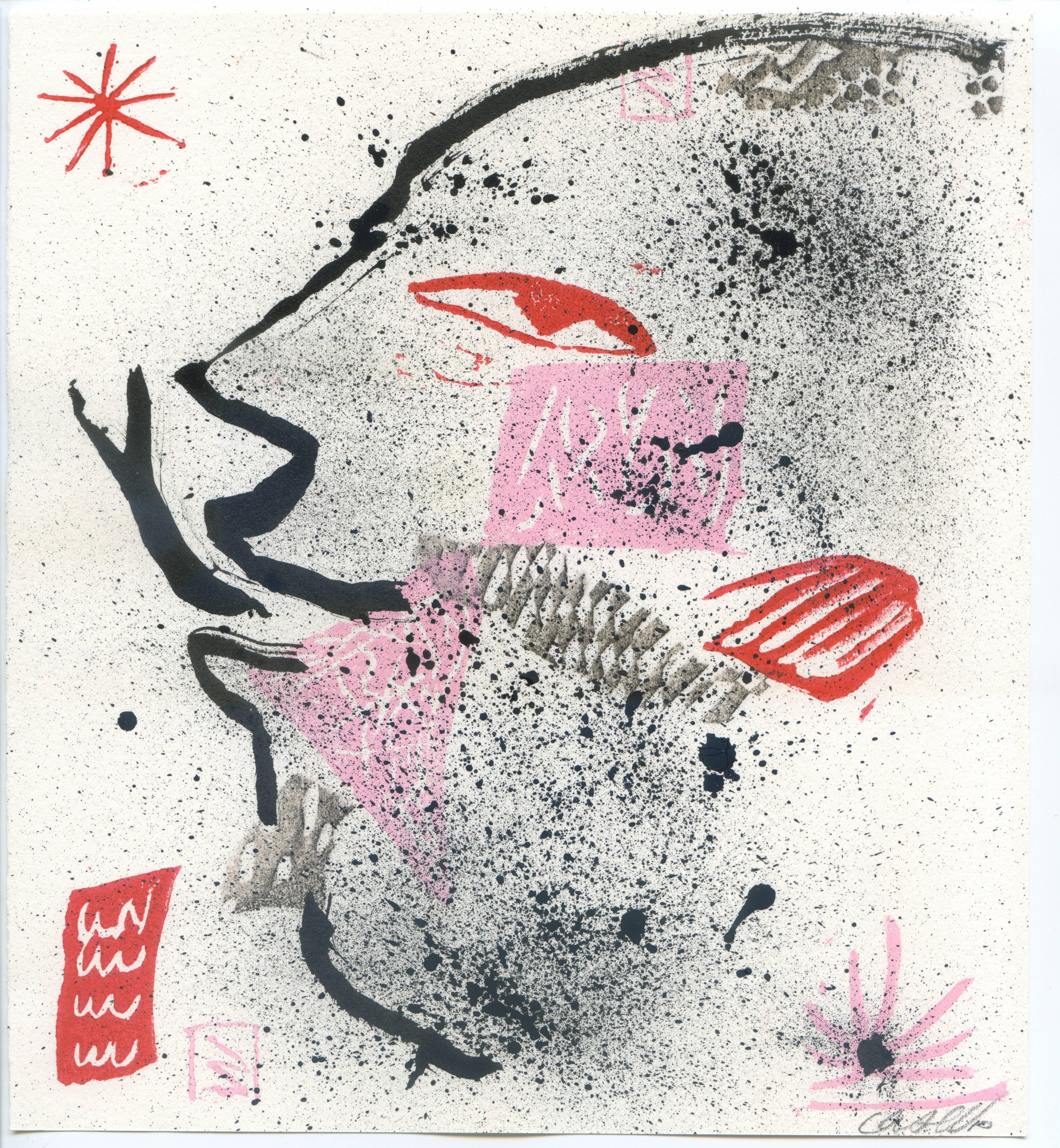Olivia Gibb Abstract Drawing - Lizard