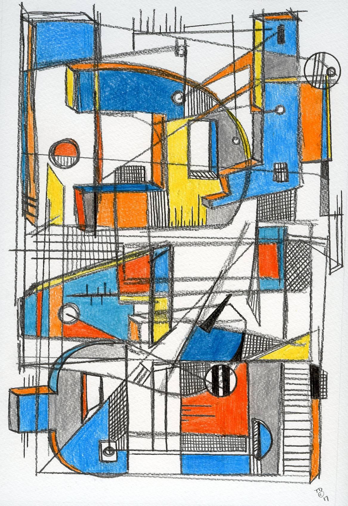 Terry Dixon Abstract Drawing - Kinetic Abstraction #18