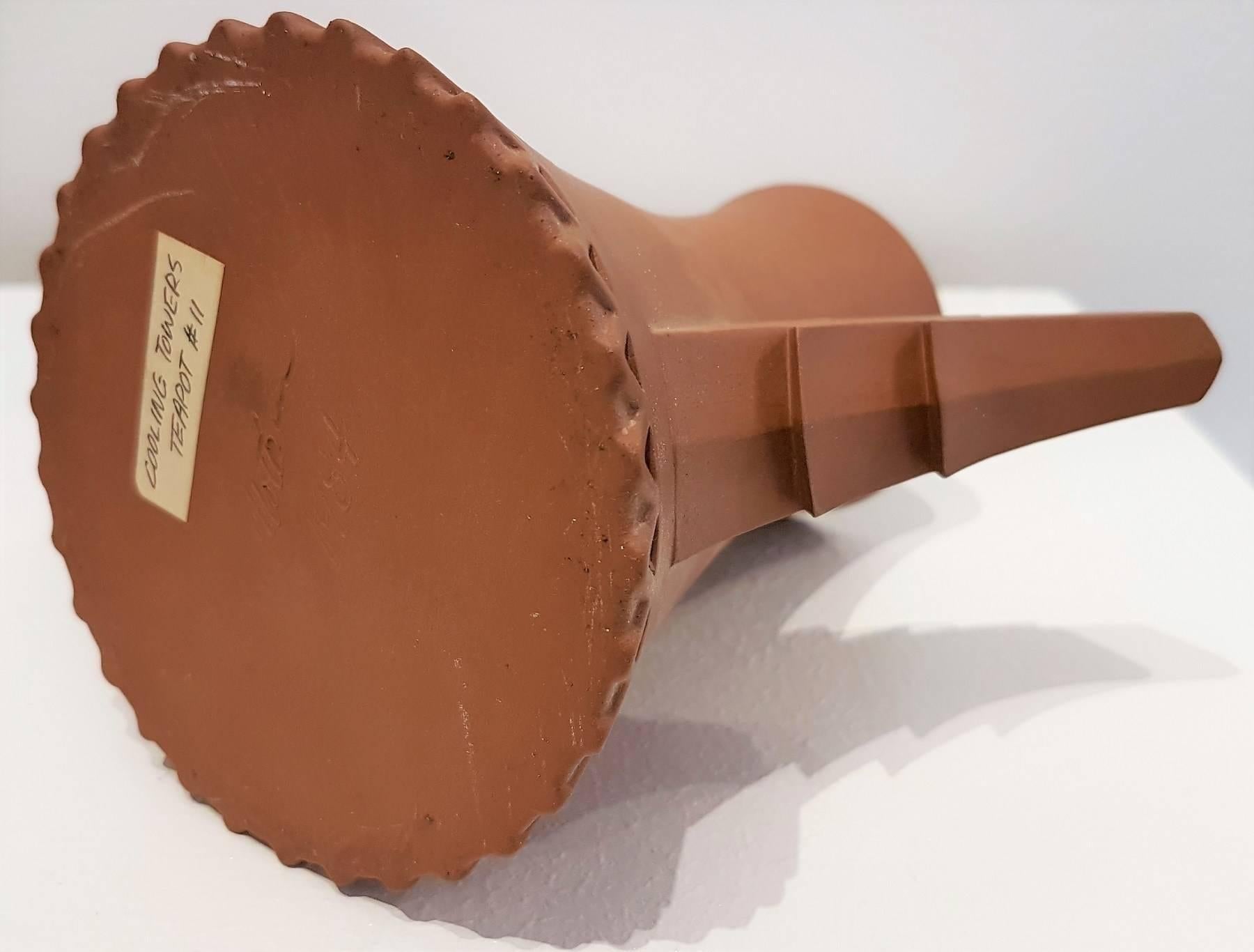 Title: Cooling Tower Teapot #II
Year: 1984 
Material: Stoneware
Size:  6.5 x 11 x 4.5 inches
Signed and dated by the artist

Richard T. Notkin is an American ceramic artist who was born in Chicago, Illinois in October 1948. He earned a BFA from