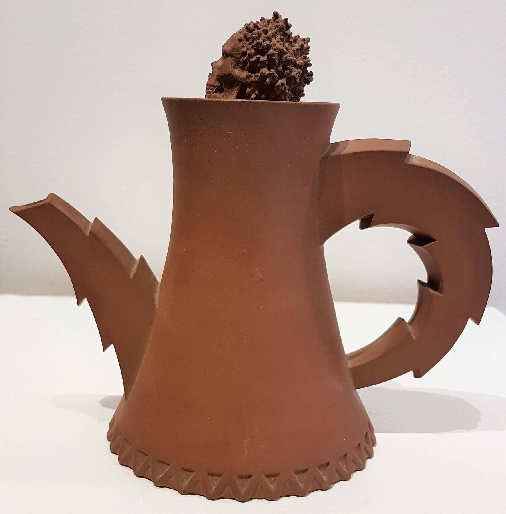 Cooling Tower Teapot #II - Sculpture by Richard Notkin