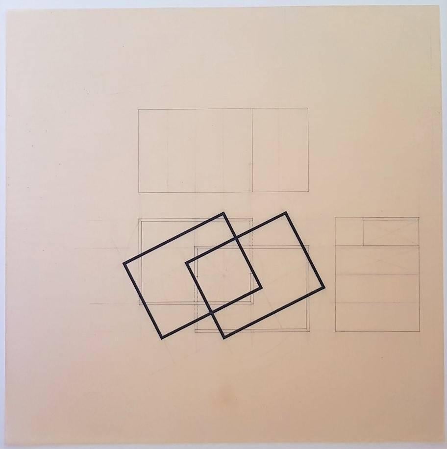 Interior Art Katsuhito Nishikawa - Sans titre (dessin de construction géométrique)