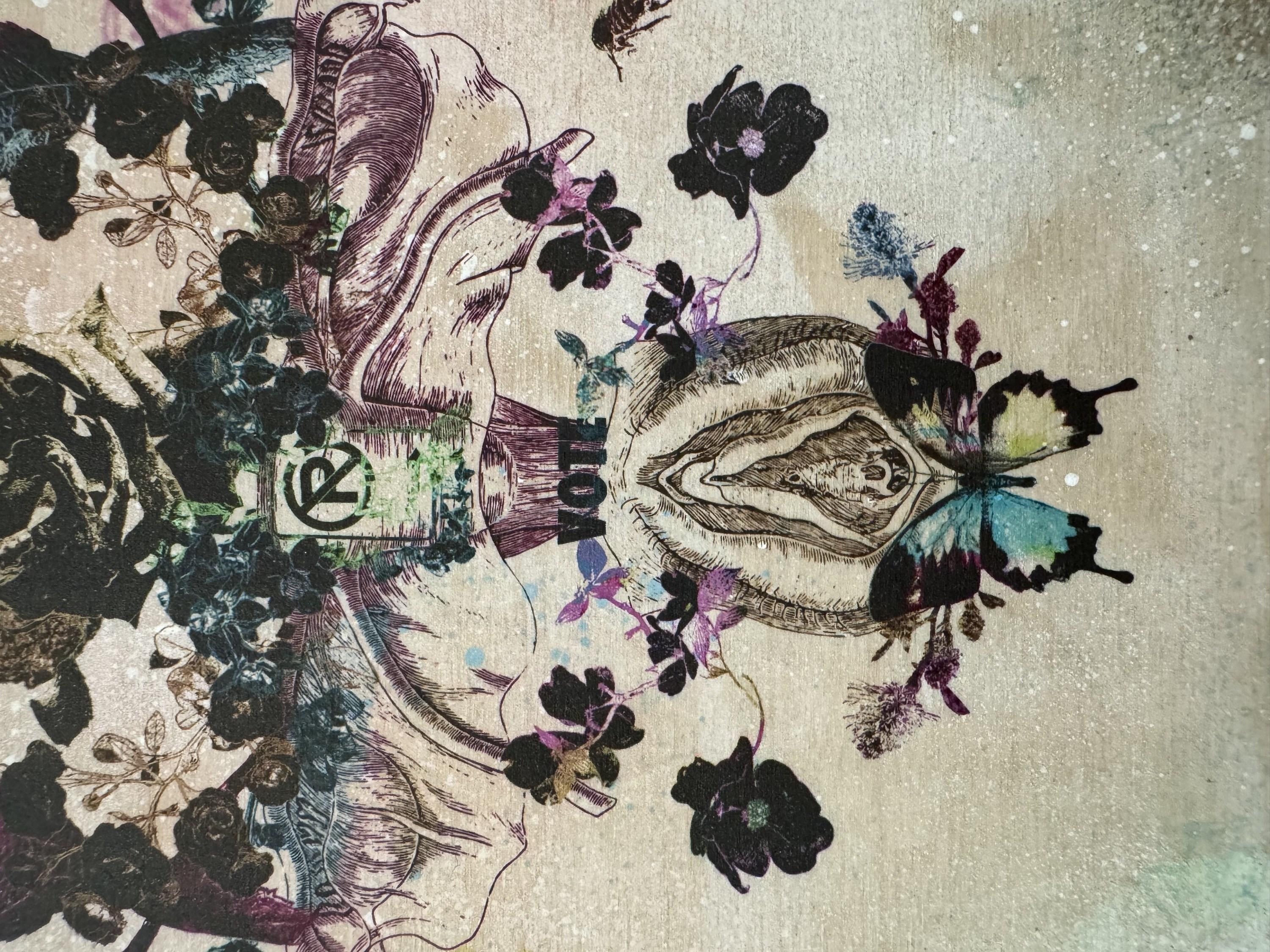 Stai Fuori dal Mio Giardino Numero 1 (Botanicals, Burgundy, Butterflies 50% OFF) in vendita 1