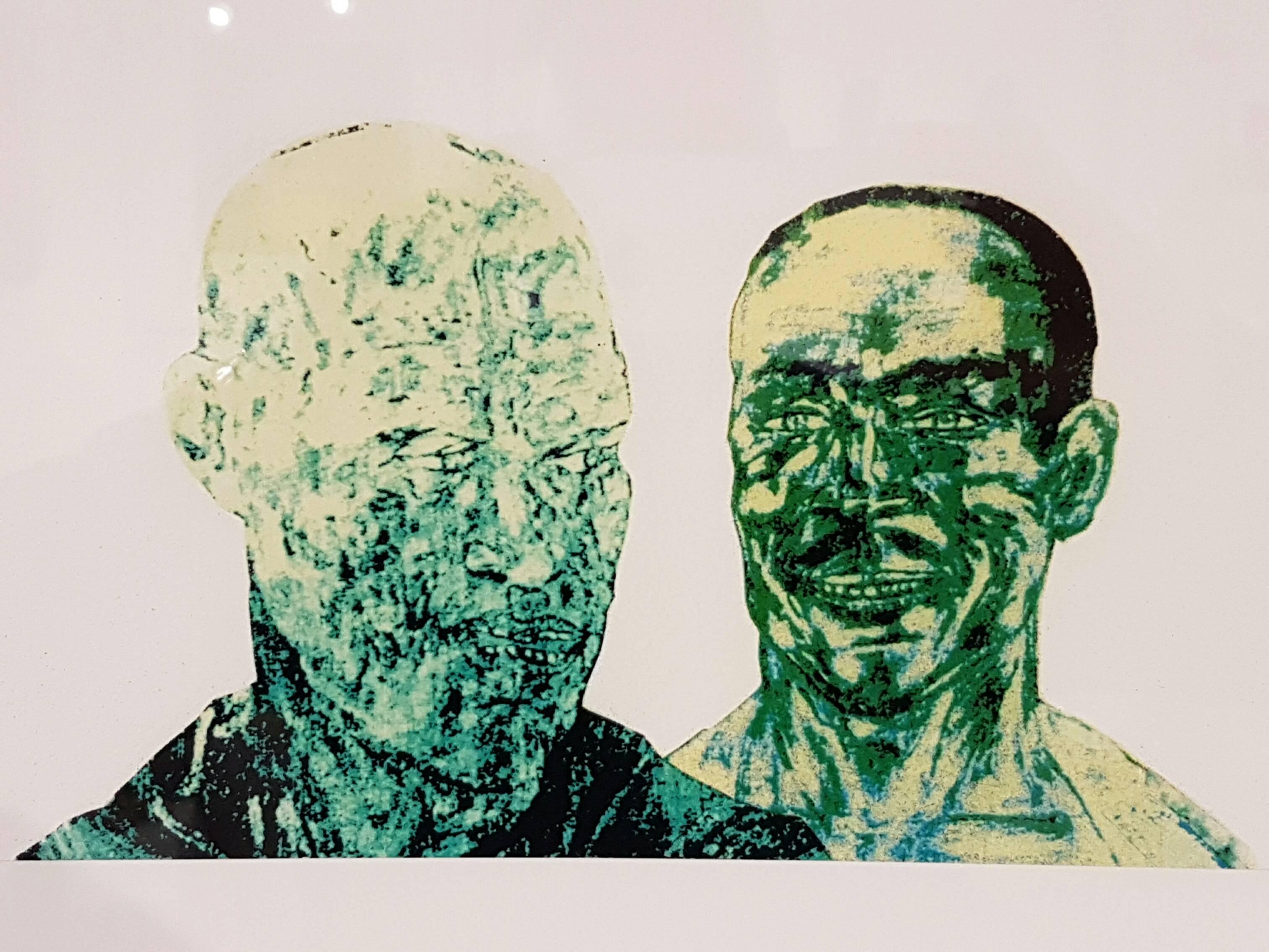 Three Men - Contemporary Print by Leon Golub