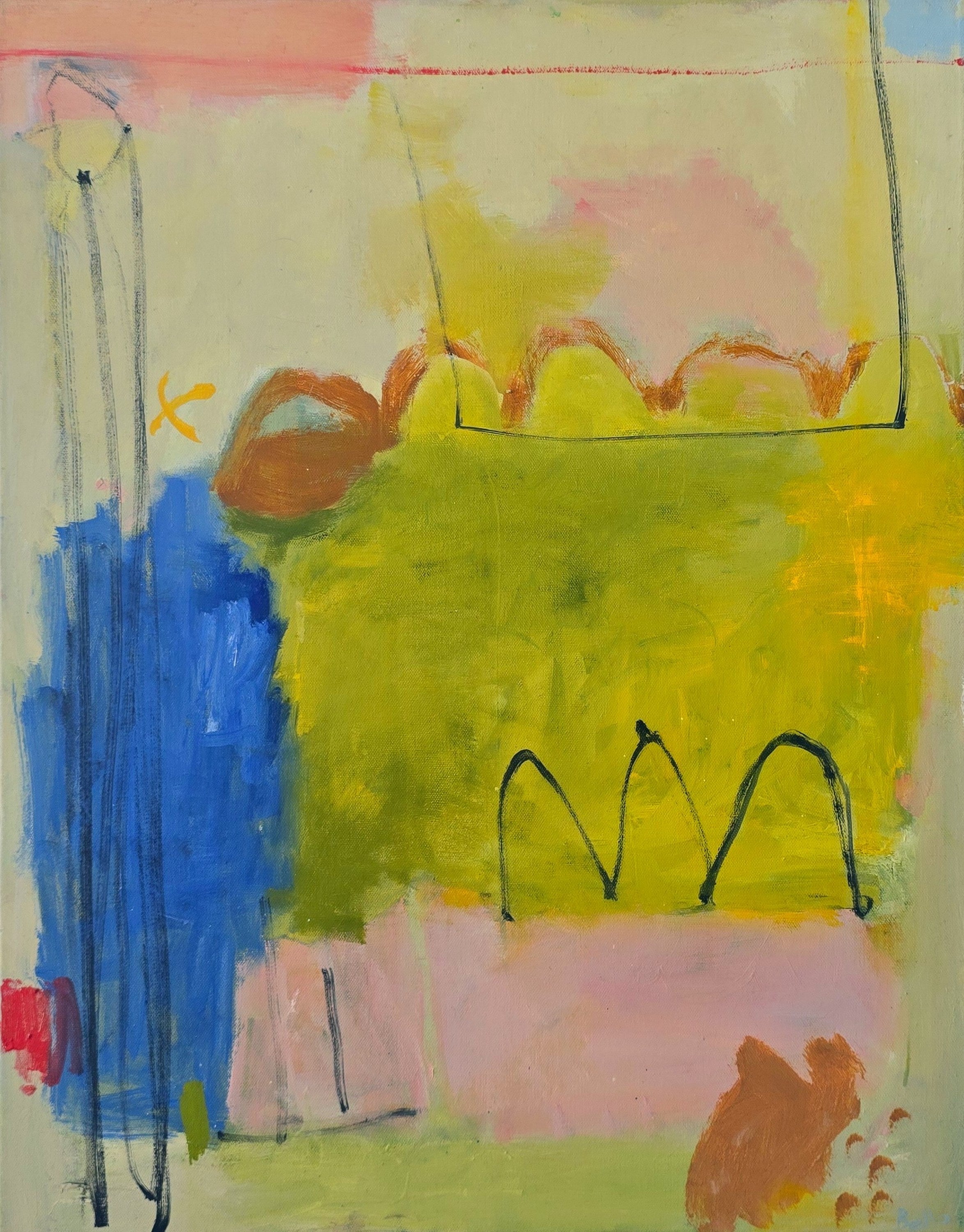 Giselle (Gestural Abstract, Vibrant, Warm, Atmospheric)
