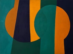 The Night follows Day (Hard-Edge, Geometric Abstract, Circular, Color Field)