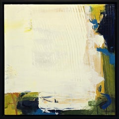 Ser o no ser I (Abstracto gestual, impasto texturizado, crema, azul marino, verde oliva)
