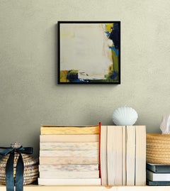 Ser o no ser I (Abstracto gestual, impasto texturizado, crema, azul marino, verde oliva)