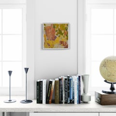 Dappled Light I (Impasto Abstract, Warm, Coral, Olive and Ochre Hues, Textured)
