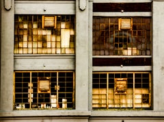 Inside Look (Industrial Windows, Urban Facade, Golden Glow)