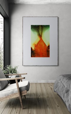 Filtrato attraverso le nuvole (Architettura astratta, Piramide, Luminoso, Surreale)