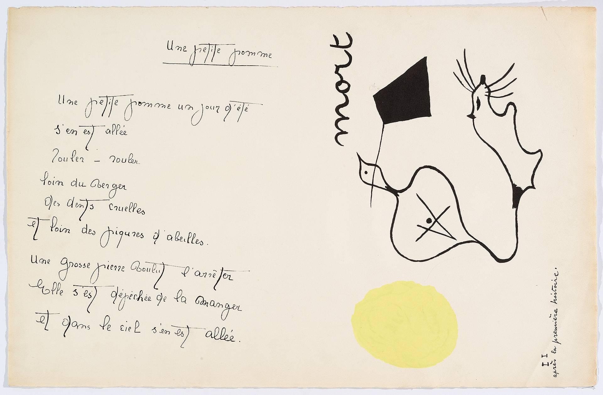 Joan Miró Figurative Art - “Il était une petite pie" (There Was a Little Magpie) - Sheet II