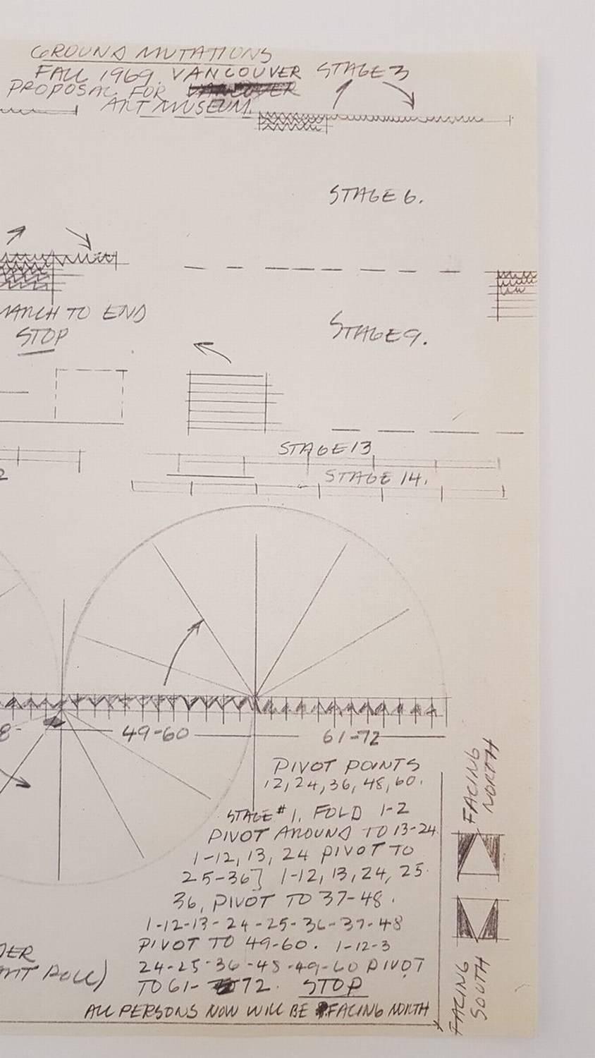 Construction Drawing III - Conceptual Print by Dennis A. Oppenheim