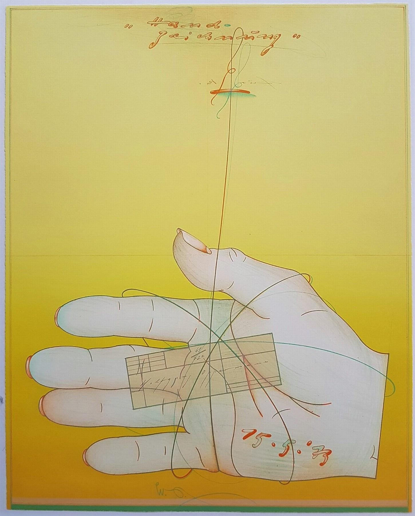 Wolfgang Oppermann Figurative Print - Handzeichnung
