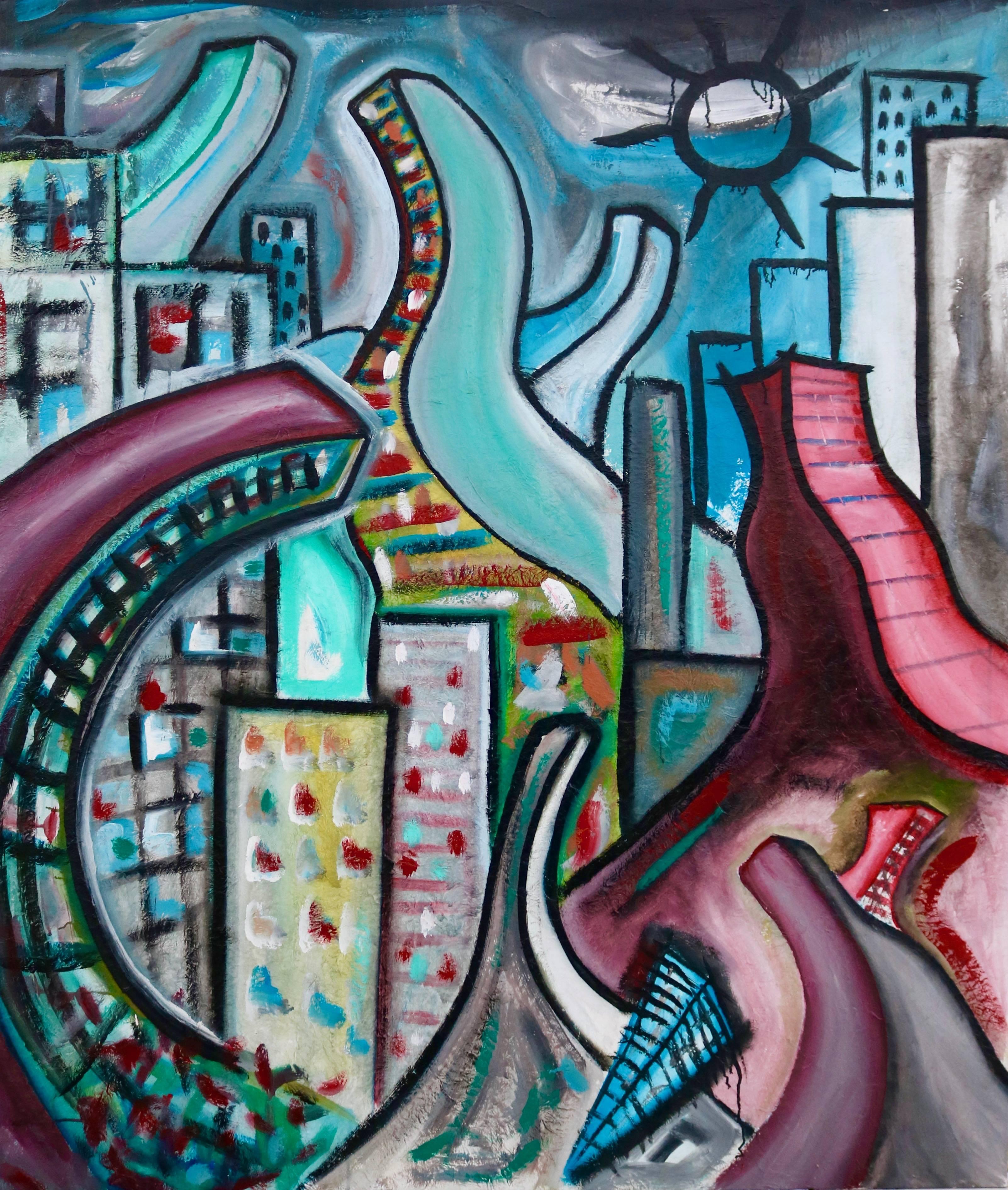 "São Paulo" de Enzio Wenk, 2011 - Acrílico sobre lienzo, Neoexpresionismo en venta 1