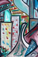 "São Paulo" par Enzio Wenk, 2011 - Acrylique sur toile, néo-expressionnisme