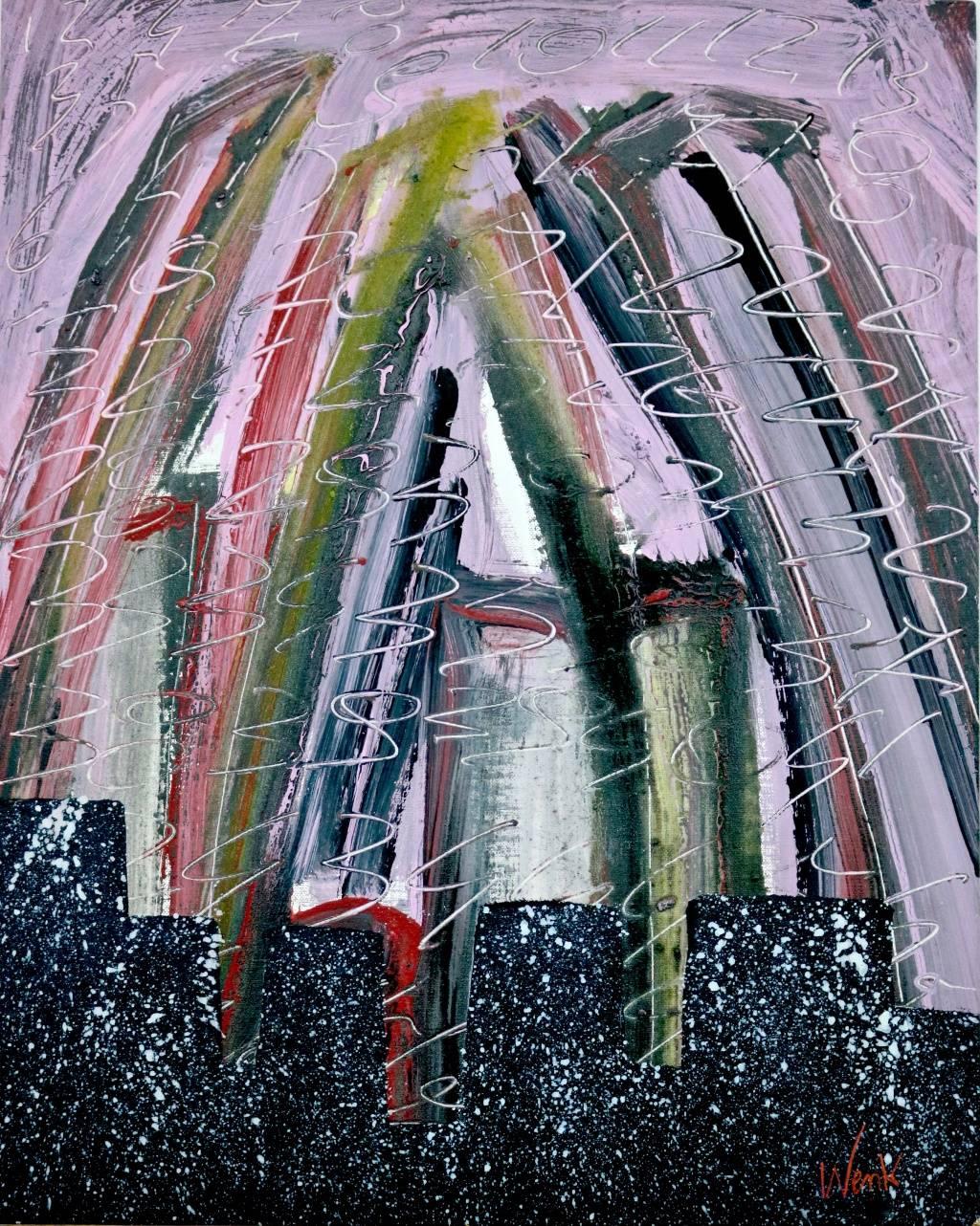 ""São Paulo"" von Enzio Wenk, 2004 - Acryl auf Karton, Expressionismus