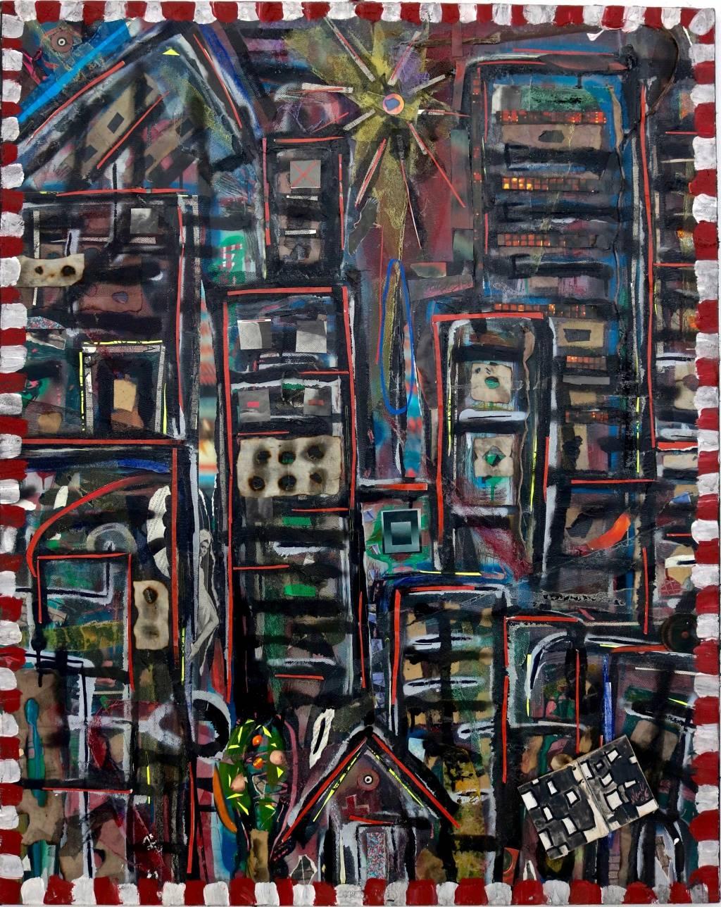 Landscape Painting di Enzio Wenk - San Paolo - Favelas