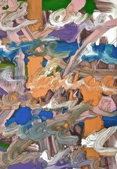 «Parole dentro » d'Enzio Wenk, 2010 - mots sur toile, néo-expressionnisme