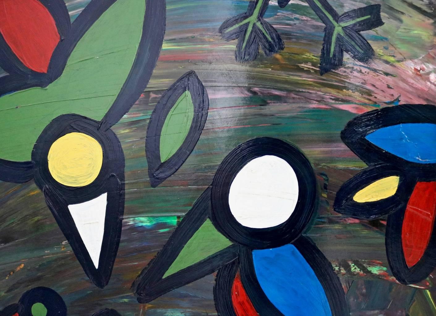Volo tropicale von Enzio Wenk, 1997  Abstrakte Vgel fliegend, Neoexpressionismus im Angebot 2