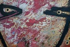 "Senza titolo (Personaggio)" di Enzio Wenk, 2017 - Ritratto astratto, smalto