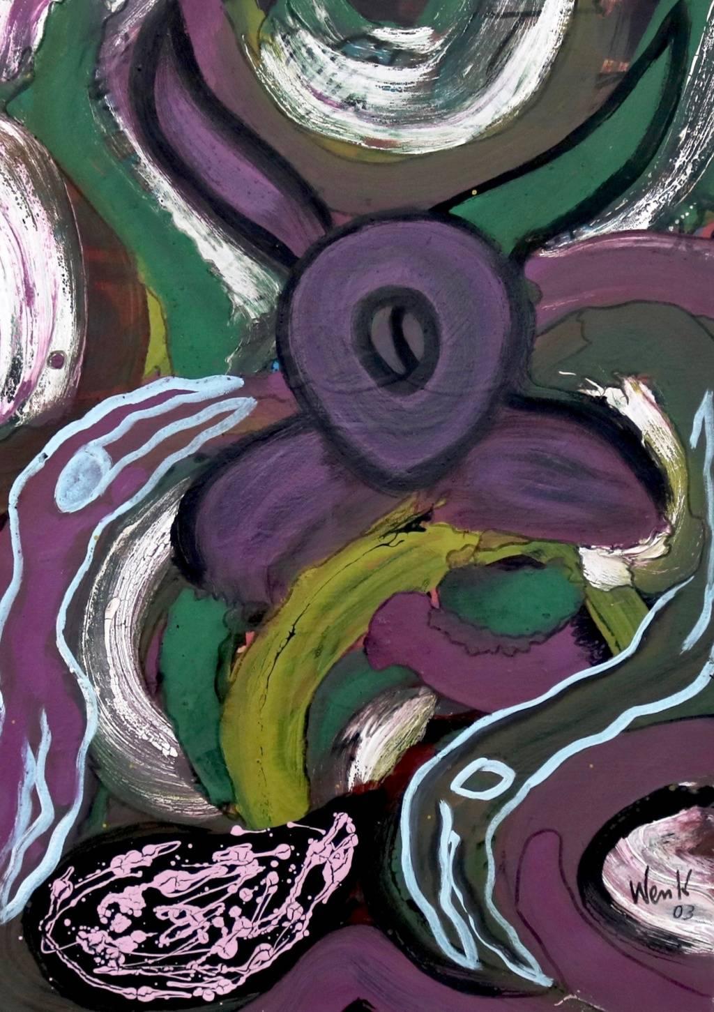 „Minotauro“ von Enzio Wenk, 2003-Acryl auf Leinwand, mythologischer Neoexpressionismus
