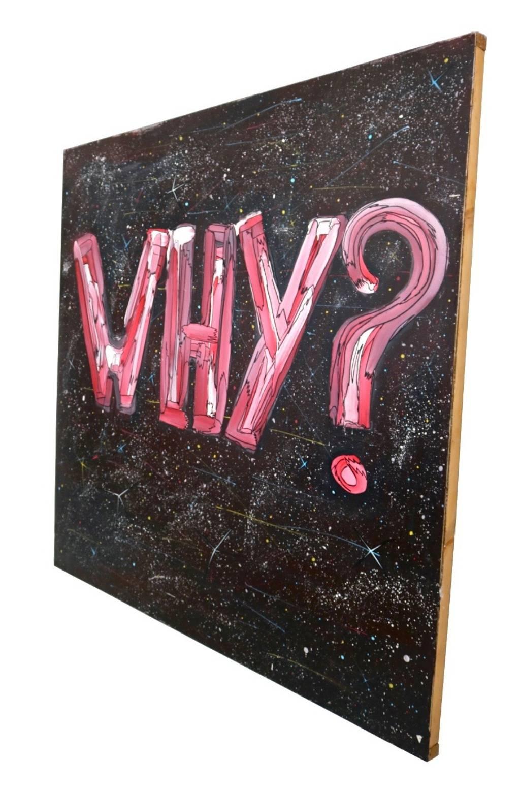 „WHY?“ von Enzio Wenk, 2010 – Acryl auf Holz, Neoexpressionismus im Angebot 2