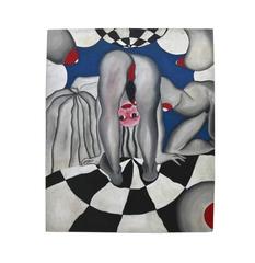 «vito al gioco » d'Enzio Wenk, 1999, acrylique et sable sur contreplaqué, figure nue