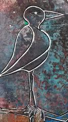 Chiaro di luna par Enzio Wenk, 2017 - Oiseau dans une scne sombre, animal abstrait