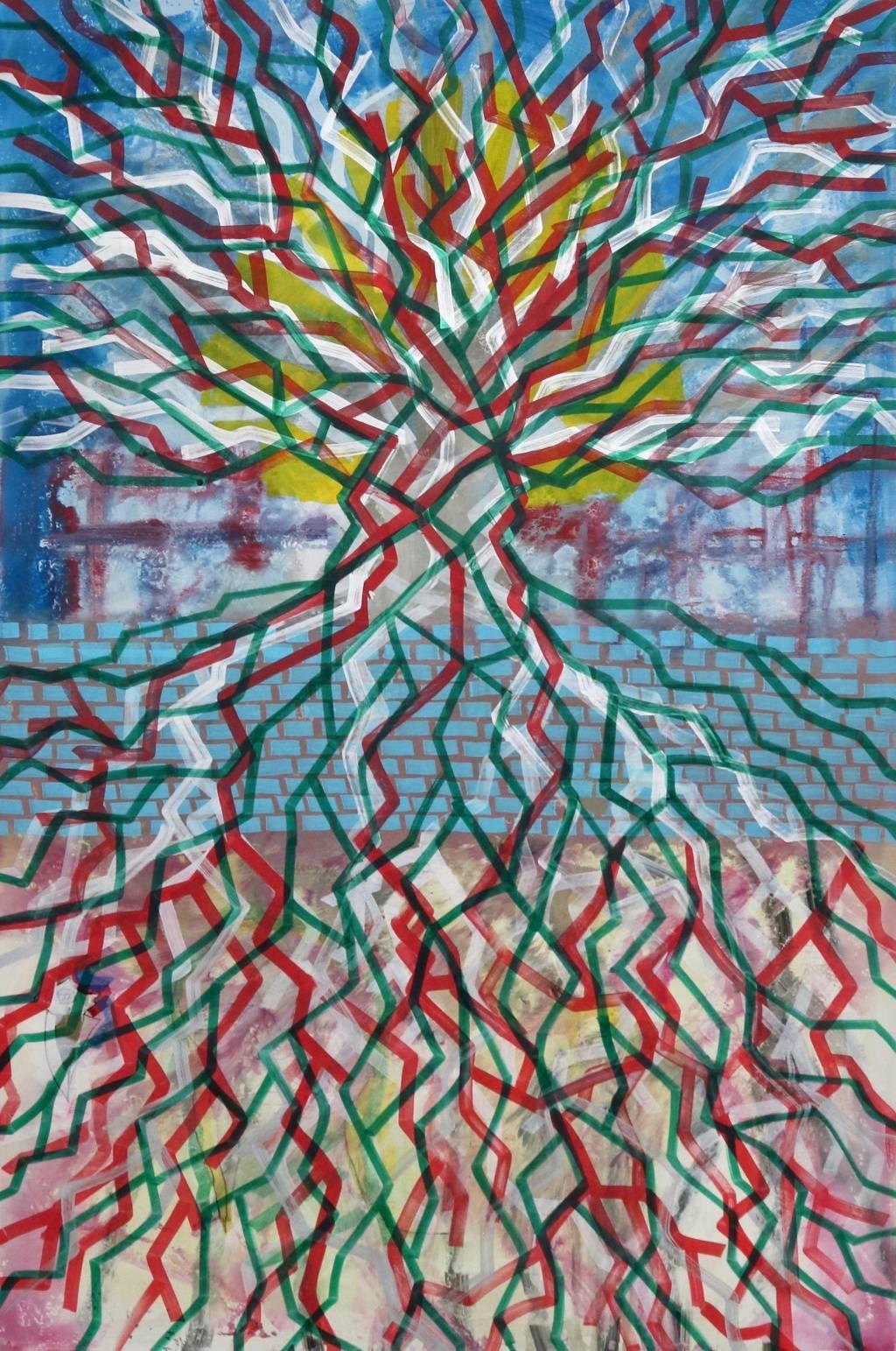 Translated title: "Tree".

Acrylic on canvas.
