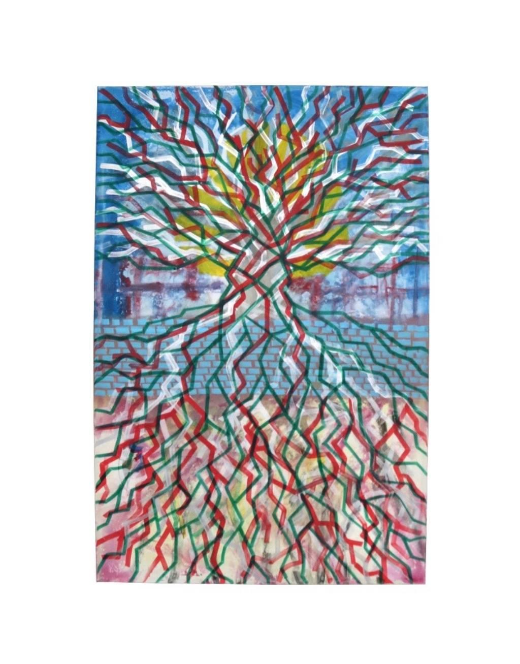 „Albero“ von Enzio Wenk, 2017 – Naturlandschaft, Neoexpressionismus im Angebot 1