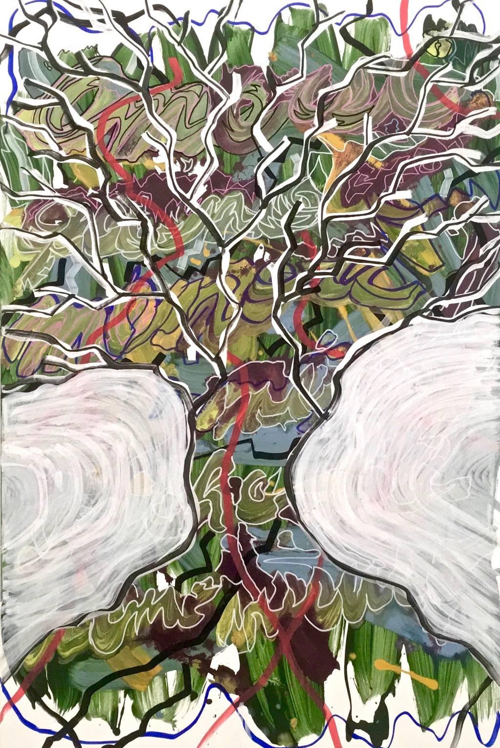 Enzio Wenk Abstract Painting - Albero