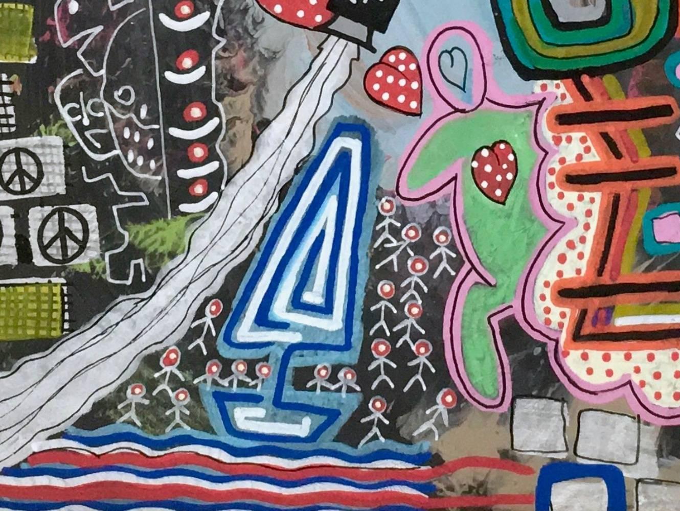 Senza titolo di Enzio Wenk, 2017 - Pittura acrilica su masonite, neo-espressionismo in vendita 4