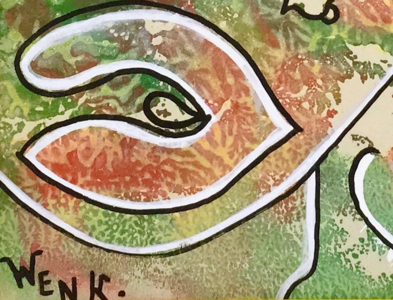 Senza titolo di Enzio Wenk, 2017 - Pittura acrilica su masonite, neo-espressionismo in vendita 1