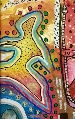 Ohne Titel von Enzio Wenk, 2017 - Acrylfarbe auf Masonit, Neo-Expressionismus