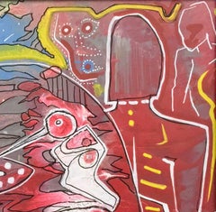 Untitled by Enzio Wenk, 2017 - Acrylic Paint on Masonite, Neo-Expressionism