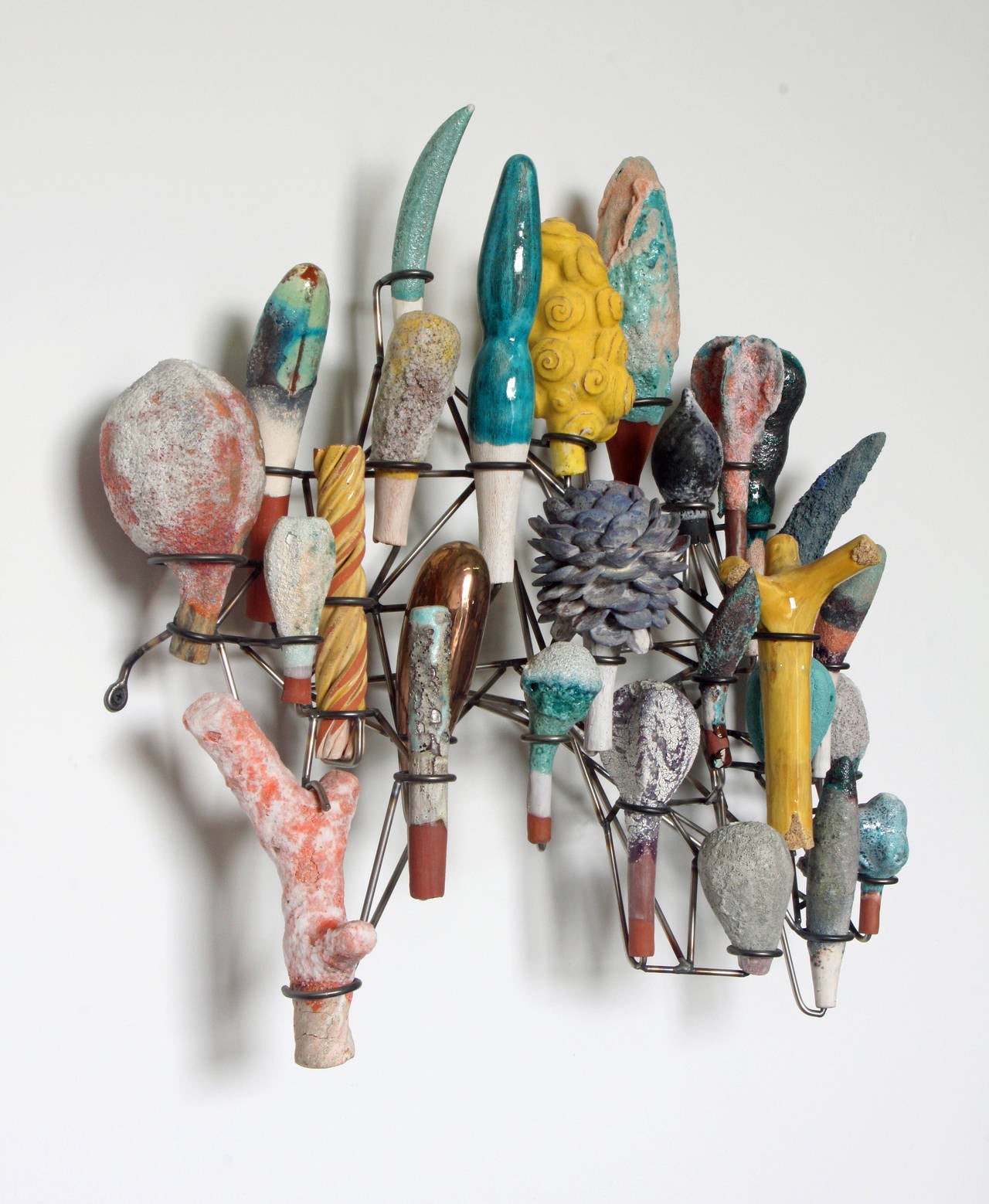 Panel Composition (Yellow Cluster) - Sculpture by David Hicks
