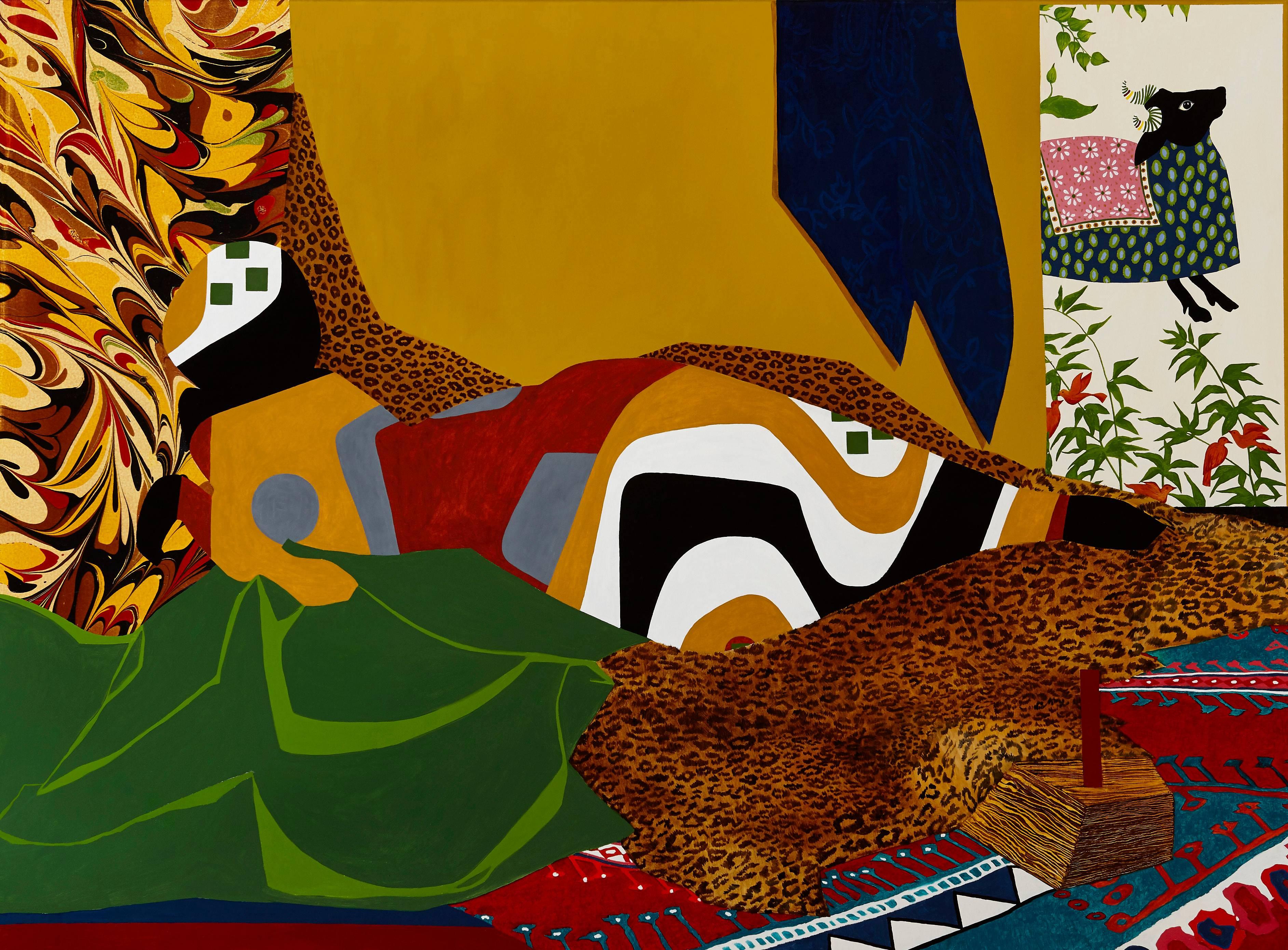 Dinora Justice Portrait Five after Delacroix's "Odalisque" For Sale