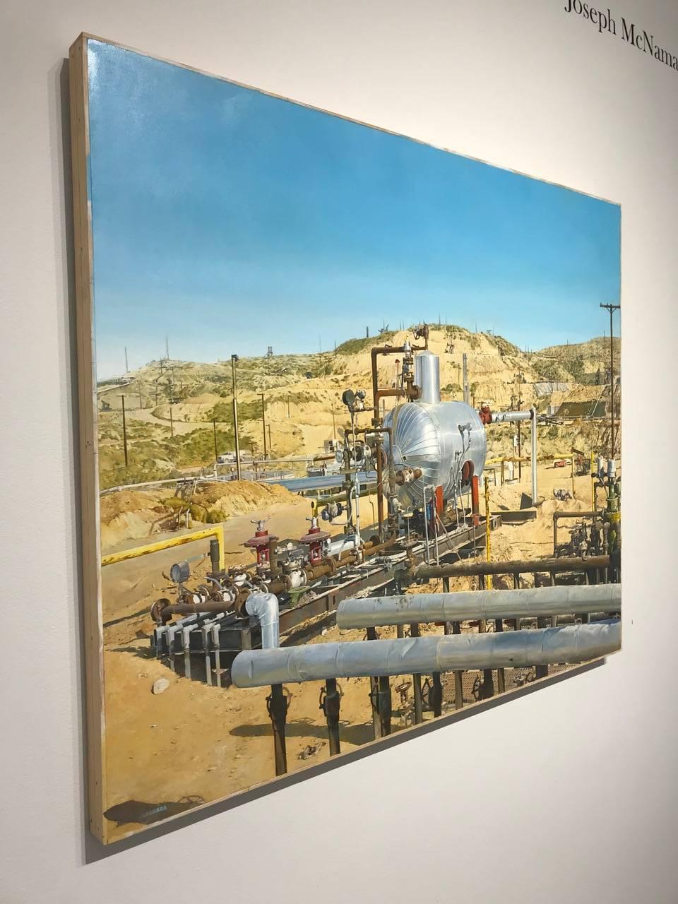 GAS SEPARATOR, MIDWAY-SUNSET OIL FIELD - Painting by Joseph McNamara