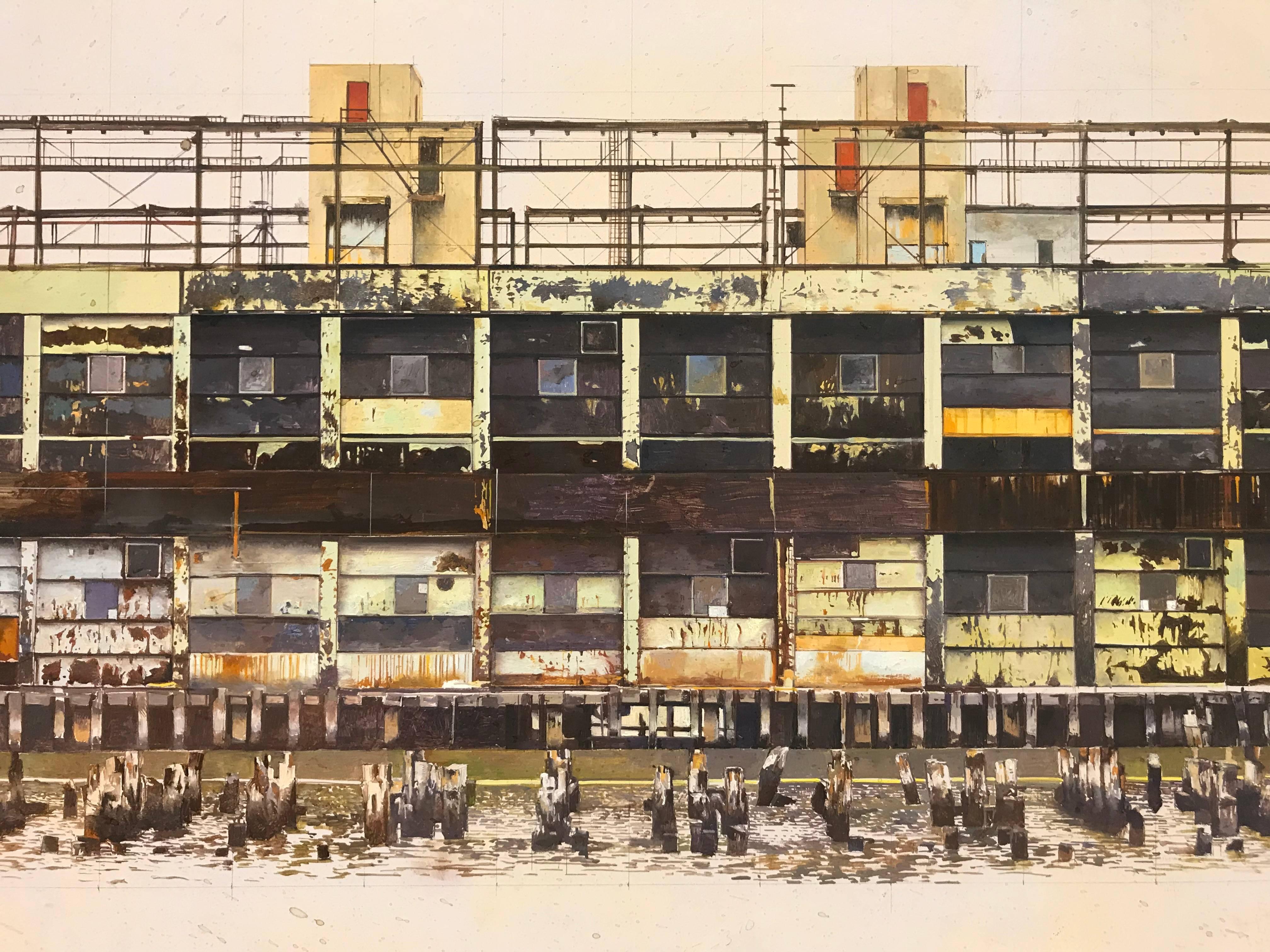 PIER 57 - Painting by Joseph McNamara