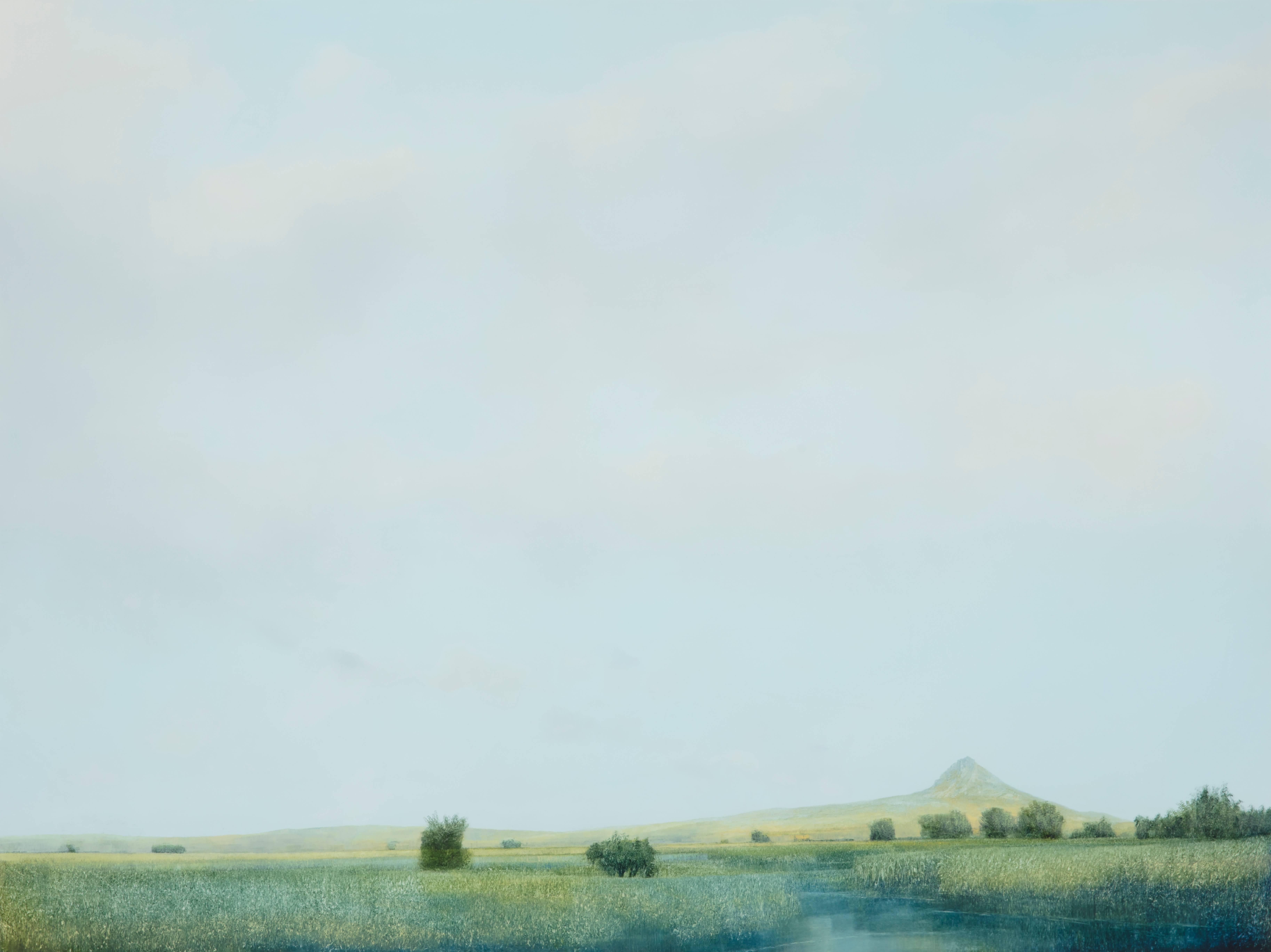 Peter Brooke Landscape Painting - Prairie Cairn