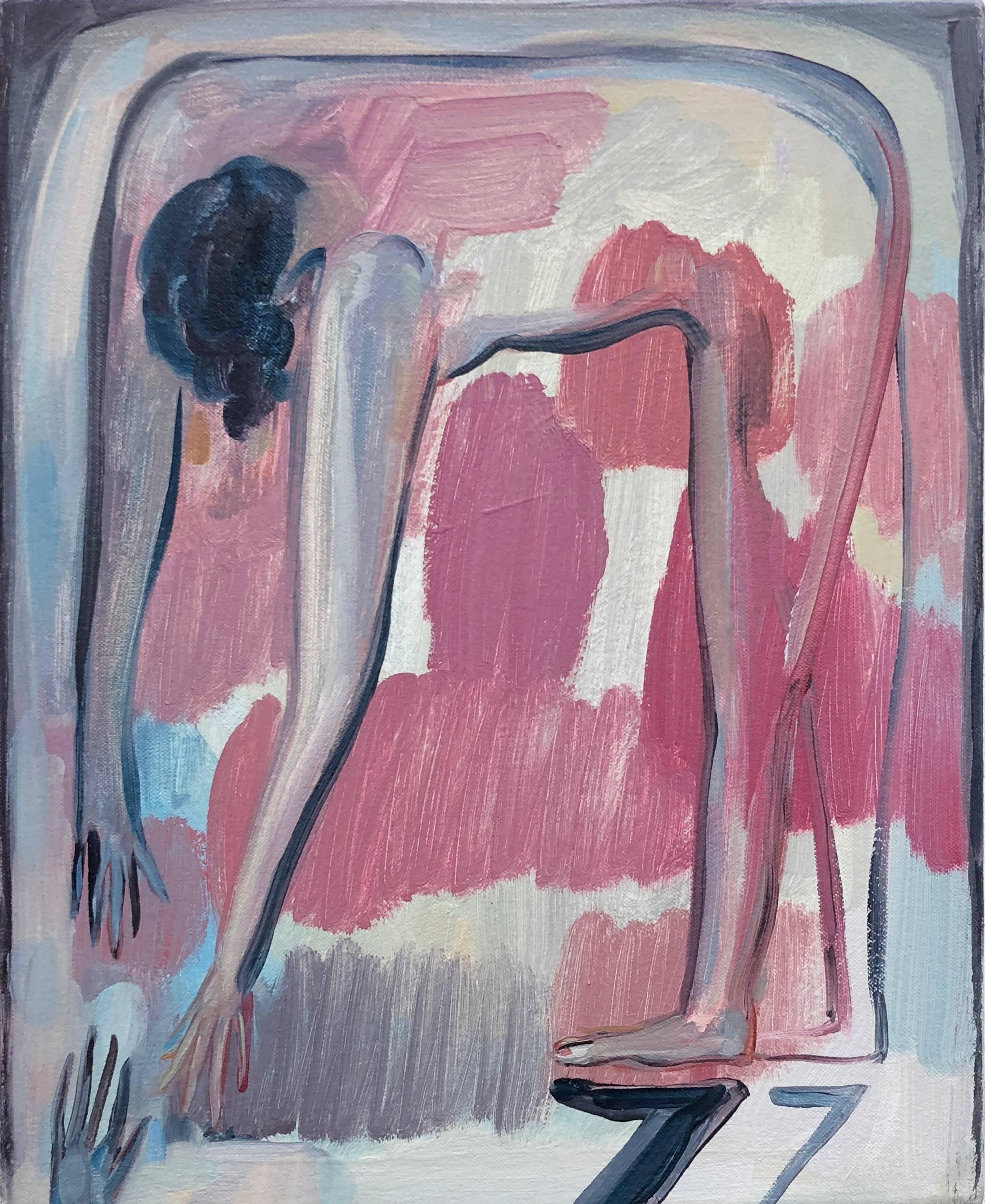Eve Ackroyd Nude Painting - Descending