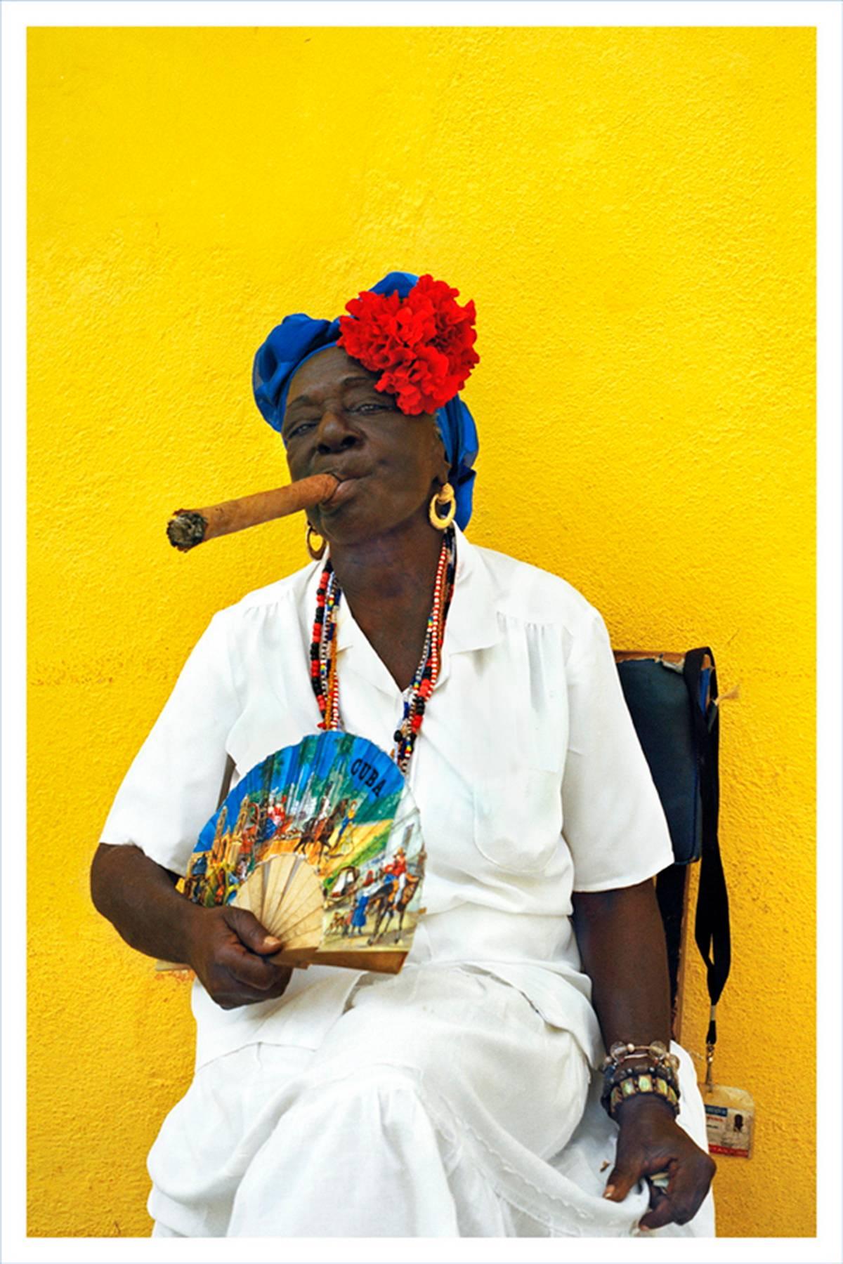 H. Allen Benowitz Color Photograph - Cigar Lady I; Old Havana, Cuba- Photograph