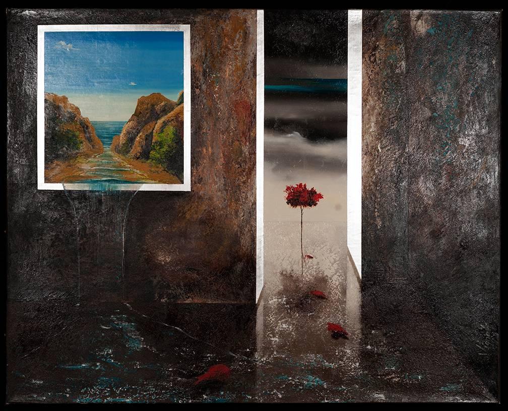 Um Quarto Ambiente- surreal painting oil on canvas